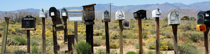 Briefkästen in Nevada