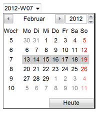 Kalenderauswahl beim Input-Attribut date (Screenshot Opera)